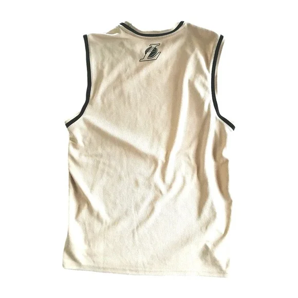 NBA LOS ANGELES LAKERS TAN BASKETBALL JERSEY YOUTH SIZE MED - Picture 2 of 4